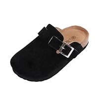 Kids Clogs for Girls Boys Cute Slip-on Slippers Classic Sued e Cor k Footbed Sandals Potato Shoes