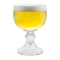 Schooner Beer Glass - 21 Oz Extra Large Goblet Crystal Style ZERO LEAD Shrimp Cocktail, Coronaritas, Margaritas