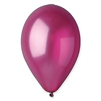 Toyland® Pack of 10-13 Inch Metallic Burgundy Latex Balloons - Party Decorations - Made in Italy