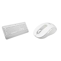 Logitech Signature K650 Comfort Full-Size Wireless Keyboard - Off White Signature M650 Medium Sized Wireless Mouse - Off White