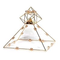 Meditation Pyramid for Healing - Head Meditation Pyramid with Amplified Solar Orb Solar Form Capstone & 16 Quartz Crystal Etheric Weavers®