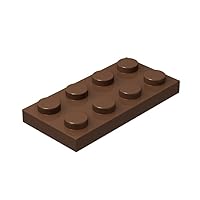 Classic Brown Plates Bulk, Brown Plate 2x4, Building Plates Flat 100 Pcs, Compatible with Lego Parts and Pieces: 2x4 Brown Plates(Color: Brown)