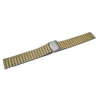 RARE 16MM TWO TONE STAINLESS STEEL METAL BUCKLE CLASP WATCH BAND STRAP