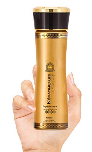 Keratin Cure Gold & Honey Bio-Brazilian Hair Treatment- #1 and #2 Touch Up 2 Time Safe Repair & Straight 2 piece kit 160ml / 5.41 fl oz