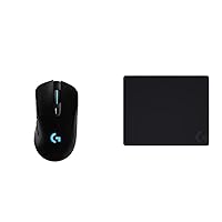 Logitech G703 Lightspeed Wireless Gaming Mouse Rubber Side Grips - Black Logitech G440 Hard Gaming Mouse Pad, Optimized for Gaming Sensors, Mac and PC Gaming Accessories, 340 x 280 x 5 mm