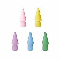 5PCS Replacement Tips for iPad Pencil, Apple Pencil Tips 7 Color iPencil Nib Compatible with Apple Pencil 1st & 2nd Gen, Pink/Yellow/Purple/Blue/Green