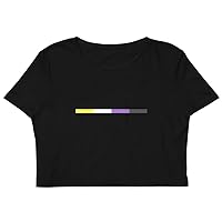 Subtle Nonbinary Pride Crop Top - Enby Pride Flag Crop T-Shirt Pride Month Outfit