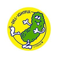 Dill-ightful/Dill Pickle Scent Scratch 'n Sniff Retro Stinky Stickers by Trend; 24 Seals/Pack - Authentic 1980s Designs!