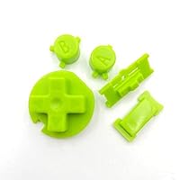 5PCS Replacement Parts Power ON Off Buttons A B Buttons Keypads D Pad for Gameboy Color GBC Console (Green)