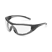 Gateway Safety 21GB79 Swap Wraparound Hybrid Eye Safety Glasses/Goggles, Clear Anti-Fog Lens, Black Frame with Foam Edge