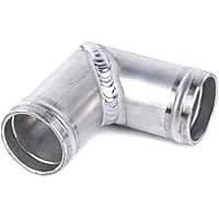 Universal Aluminum Radiator Hose Connector | 90 Degree Elbow | 1.5 OD Inlet/Outlet | 1 Per Package | Made In USA | 3.25” Leg Length