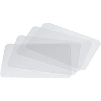 WeTop Translucent Plastic Placemats Set of 4 for Dining Table, Keeps Table or Desktop Cloth Cleaner, Washable, Heat Resistant, Non-Slip.
