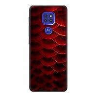 R2879 Red Arowana Fish Scale Case Cover for Motorola Moto G9 Play