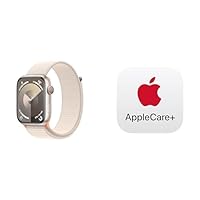 Apple Watch Series 9 [GPS + Cellular 45mm] Smartwatch with Starlight Aluminum Case with Starlight Sport Loop. with AppleCare+ (2 Years)