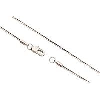 Serpentine Chain Necklace 1mm Stainless Steel with Lobster Claw Clasp Sold Per 18Inch