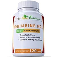 Raesun Botanics Yohimbine HCL Bark Extract Extra Strength Supplement 5mg x 120ct Capsules Premium Fat Burner, Weight Loss, Appetite Control, Male Support, Energy, and More