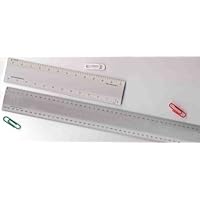 Alumicolor Architect Ruler w/ 4 Bevel Scale for Drawing, Drafting & Engineering, Left to Right Calibrations Divided by 1/32, 1/16, 1/8, 1/4, 6IN, Silver