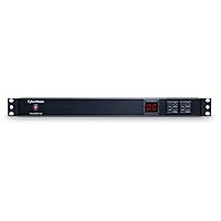 PDU20M2F10R Metered PDU, 100-125V/20A (Derated to 16A), 12 Outlets, 1U Rackmount, 15 Foot Power Cord