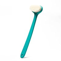 Bath Brush Comfy Bristles Long Handle Bath Shower Brushes Gentle Exfoliation Improve Skin's Health Beauty Brushing Back Scrubber (Green)