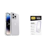 OtterBox iPhone 14 Pro (Only) Bundle: Symmetry Series case (Clear) & Amplify Glass Antimicrobial Screen Protector
