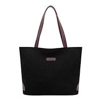 QLOSA Shoulder Bag Women Cute Women Handbag Slurry Canvas Handbag Slushree Women Handbag Waist Baggy Messenger Tote Bag (Color: Black)