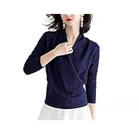 2021 V-neck blouse women's pullover long-sleeved T-shirt Korean version of wild fashion loose slim fit spring and autumn Khmer new bottoming shirt outer wear