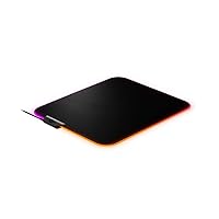 SteelSeries QcK Prism Cloth - Gaming Mouse Pad - 2 zones RGB lighting - Medium size