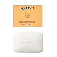 Harry's Men's Bar Soap, Redwood Scent Body Bar Soap for Men, 4 Bars, Net Wt 4 oz Each