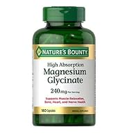 Nature Bount Magnesium Glycinate High Absorption 240 mg, 180 Capsules
