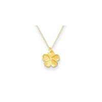 14k Gold Diamond Flower With 2 In Extension Necklace 16 Inch Measures 17.3mm Wide Jewelry Gifts for Women