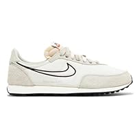 Nike DH4390-100 Waffle Trainer 2, Low Shoes, Casual Sneakers, Running, Low Cut, Sail/Black-Light Bone, Brown, Black, White, Red