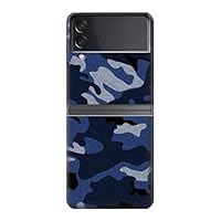 R2959 Navy Blue Camo Camouflage Case Cover for Samsung Galaxy Z Flip 4