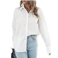Women's Color Block Button Down Shirt: Long Sleeve Blouse with Unique Sleeve Button Detail