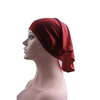MSBRIC Ramadan Modal Muslim Women Inner Hijab Caps Islamic Underscarf Hats Hijab Plain Hat Niquabs Bonnet Color 3442