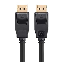 Monoprice DisplayPort 1.2a Cable - 10-Pack, Up to 4K (3840x2160p) 3D Video, High Bit Rate 2 (HBR2) 21.6 Gbps, 6 Feet, Black - Select Series