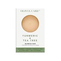Olivia Care Brightening bar soap Packed with antioxidants Made Of Organic Olive Oil, Turmeric, And Rosebuds to cleanse and hydrate the body and face 8 oz (Turmeric + Tea)