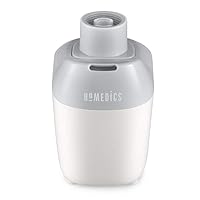Homedics Ultrasonic Portable Humidifier – Small Air Humidifiers for Bedroom, Plants, Office, Travel – Cool Mist Humidifiers, Uses Standard Water Bottle, White