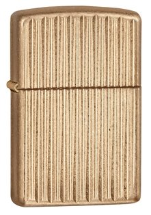 Zippo Vertical Gold Striped Armor Tumbled Brass