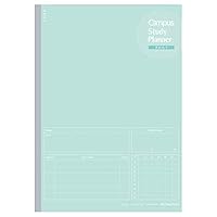 Kokuyo Campus Study Planner Notebook, Daily Ruled, Semi-B5, Mint Green, for 63 Days, Japan Import (NO-Y80MD-G)