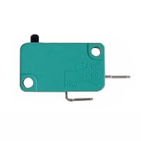 KW7-0-A Green Normally Open 2 Pin Micro Switch 125V/250V 16A Microswitches for Hot Water Bottle and Appliance, 2-Pack