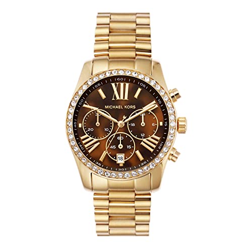Round Golden Michael Kors MK3650 Wrist Watch For Formal