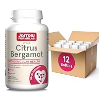 Jarrow Formulas Citrus Bergamot 500mg-120 Servings (Veggie Caps)- Antioxidant Support for Cardiovascular & Metabolic Health- Dietary Supplement-Gluten Free-Use QH-Absorb, 12 Packs
