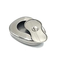 Stainless Steel Bed Pans With Lid, Bedridden Paralyzed Elderly Care Bedpan Toilet, Home Health Care Medical Supplies