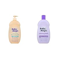 Baby Magic Soothing Hair & Body Wash, Vanilla & Oat, 30 Fl Oz and Calming Baby Bath, 16.5 Fl Oz Bundle