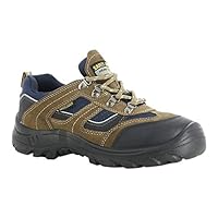 SAFETY JOGGER X2020P Men Hiking Style Safety Toe Lightweight EH PR Water Resistant Shoe, M 10.5, Brown/Navy