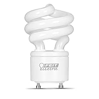 60W Equivalent CFL Twist Light Bulb on GU24 Base, Non-Dimmable, 900 Lumens, 10K Life Hours, 4100K Cool White, 6 Pack - BPESL13T/GU24/41K/6