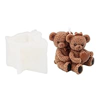 Cute Bear Shaped Candle Moulds Silicone Mold DIY Candle Mold Plaster Mold Epoxy Mould Candle Making Kit Chocolate Moulds Silicone Candle Molds for Wax Melts