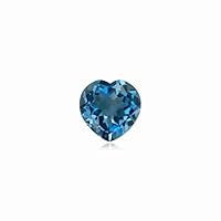 0.25-0.35 Cts of 4 mm AAA Heart London Blue Topaz (1 pc) Loose Gemstone