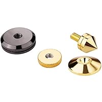 Hot Sale 4 Set Gold Speaker Spikes Isolation CD Amplifier Turntable Pad Stand Feet Double-Sided Adhesive - (Color: Gold)