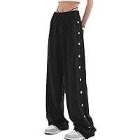 Women's Bottoms High Street American Retro White Casual Wide Leg Pants Breasted Autumn Mopping Trouser
